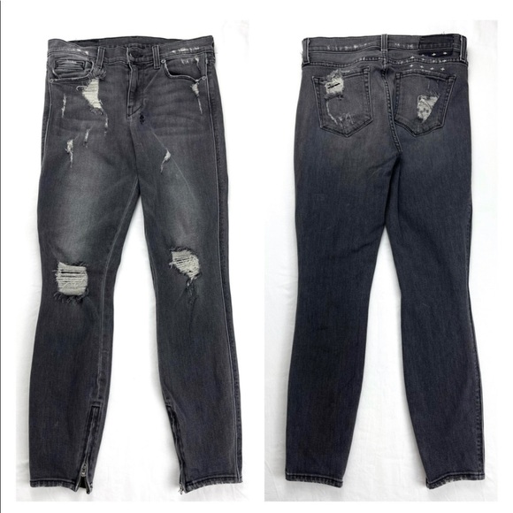KSUBI Spray On Distressed Skinny Jean Carbon Black - Picture 3 of 6